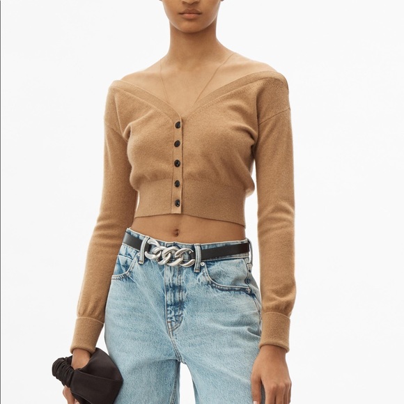 NWT ALEXANDER WANGSheer Yoke Cardigan XS